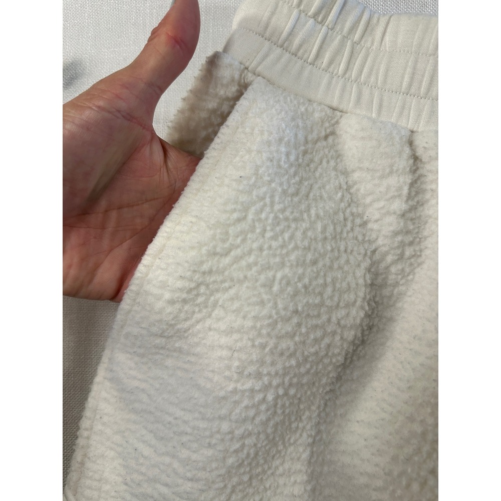 Varley Samson Relaxed‎ Fleece Pant Cream Borg Sherpa Cargo Joggers Medium - Picture 6 of 13